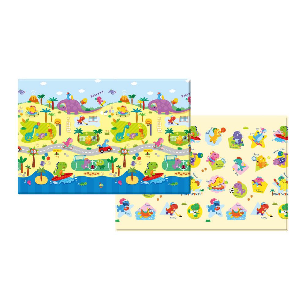 5 X 7 Kids Rugs The Home Depot Dino Sports Play Mat