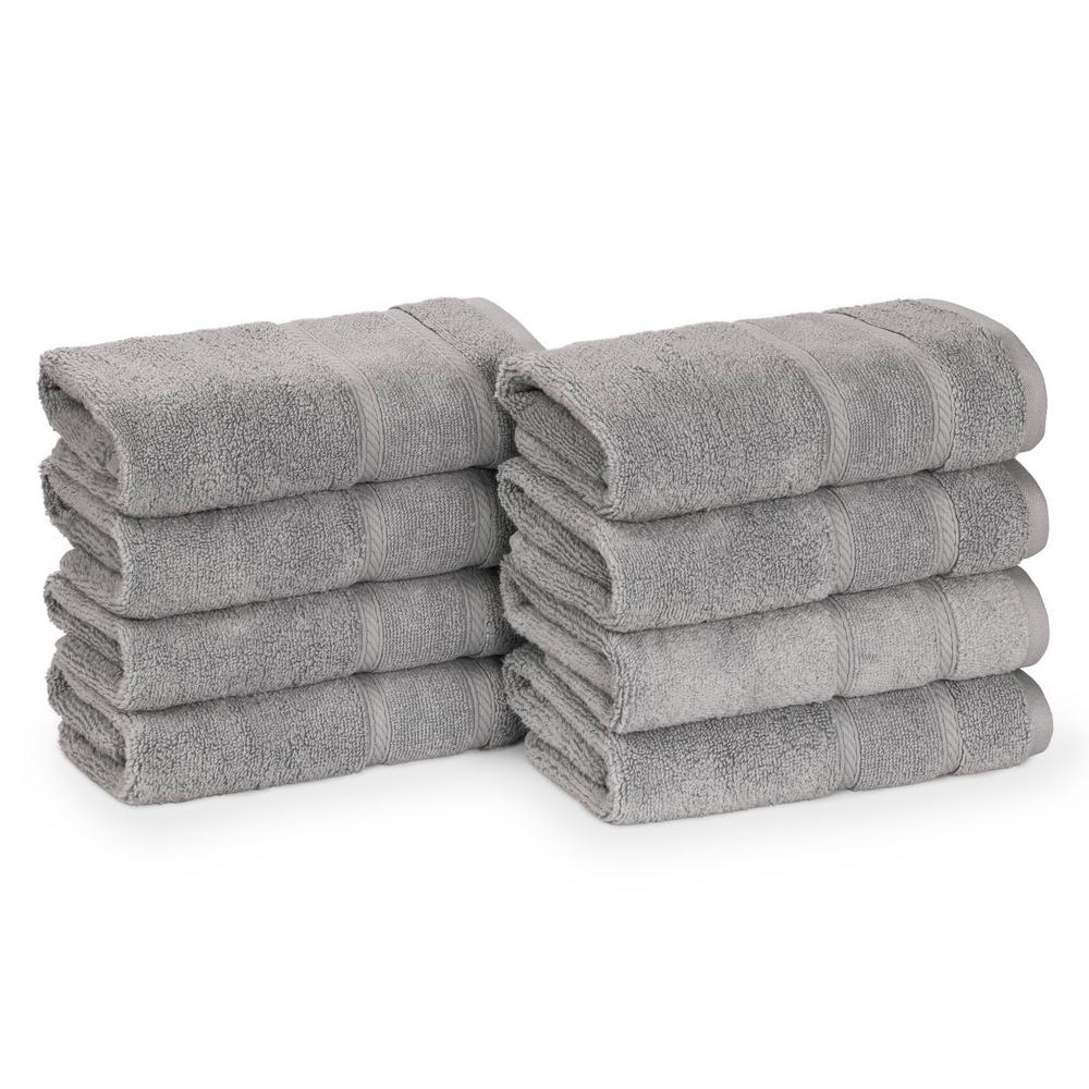 Nautica Belle Haven And Ton 14 Piece Gray Solid Cotton Bath