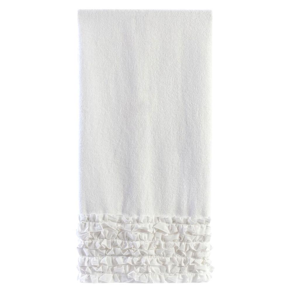 Creative Bath Ruffles 3 Piece 100 Cotton Decorative Towel Set In