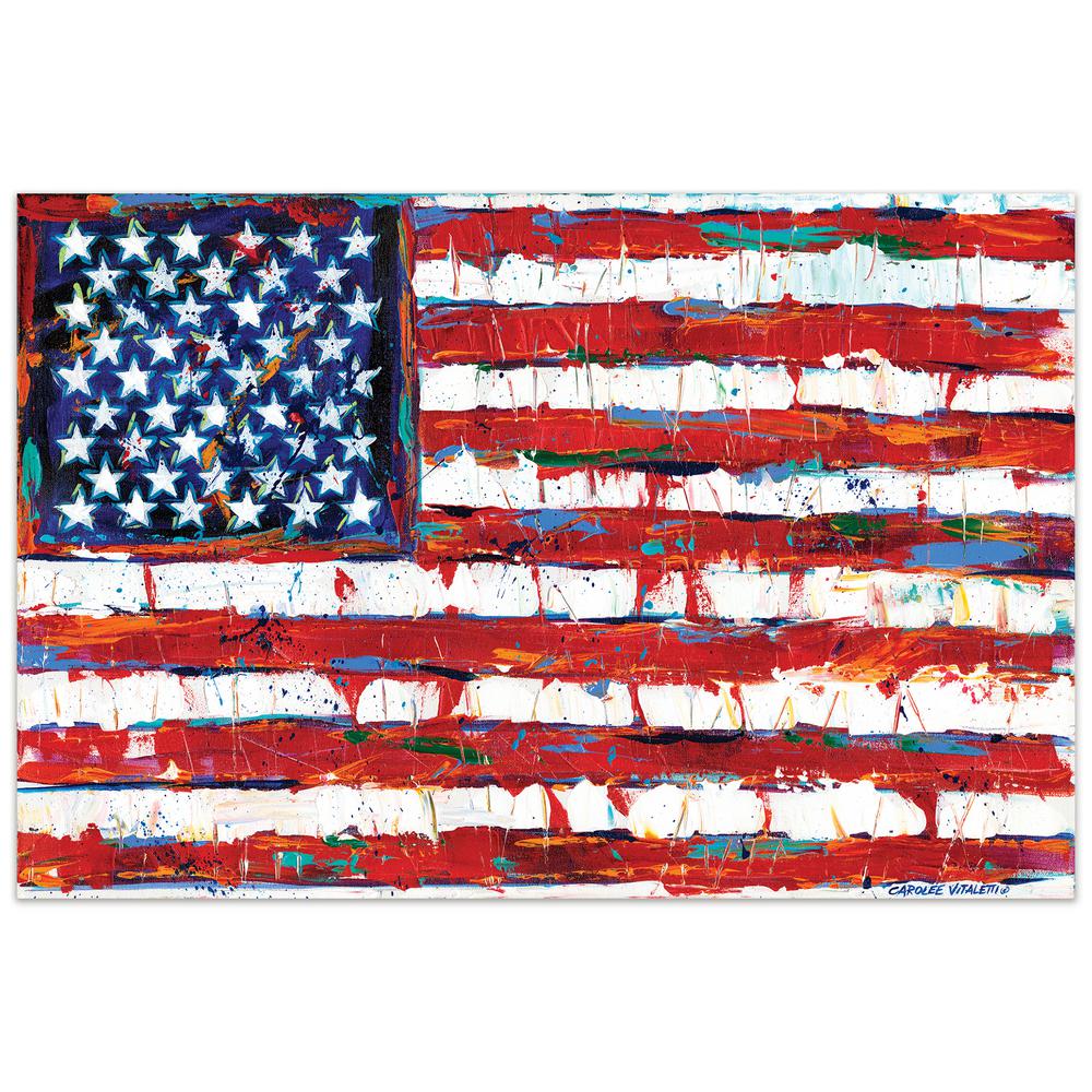 "Dramatic Stars & Stripes American Flag" by EAD Art Coop Frameless