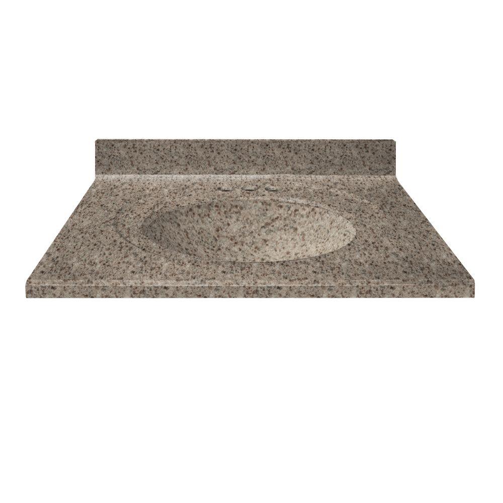 Us Marble Countertop Vanity Tops Bathroom Vanities The Home Cultured Granite Vanity Top In Mountain Color With Integral Backsplash And Bowl