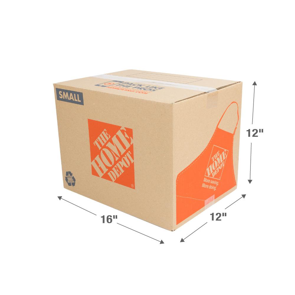 The Home Depot 16 in. L x 12 in. W x 12 in. D Small Moving Box-1001004