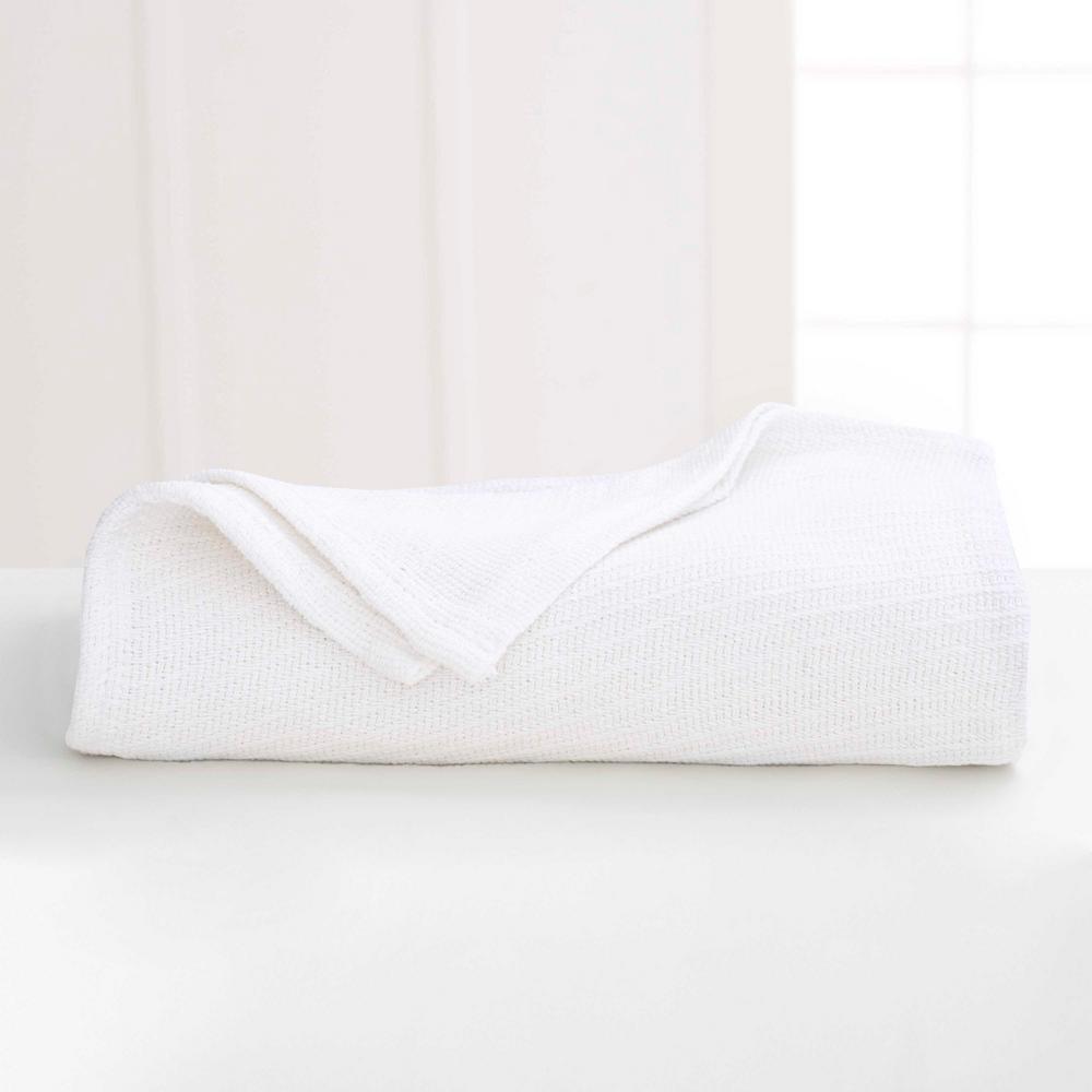 Vellux Cotton White Cotton Twin Blanket 026705002033 The Home Depot