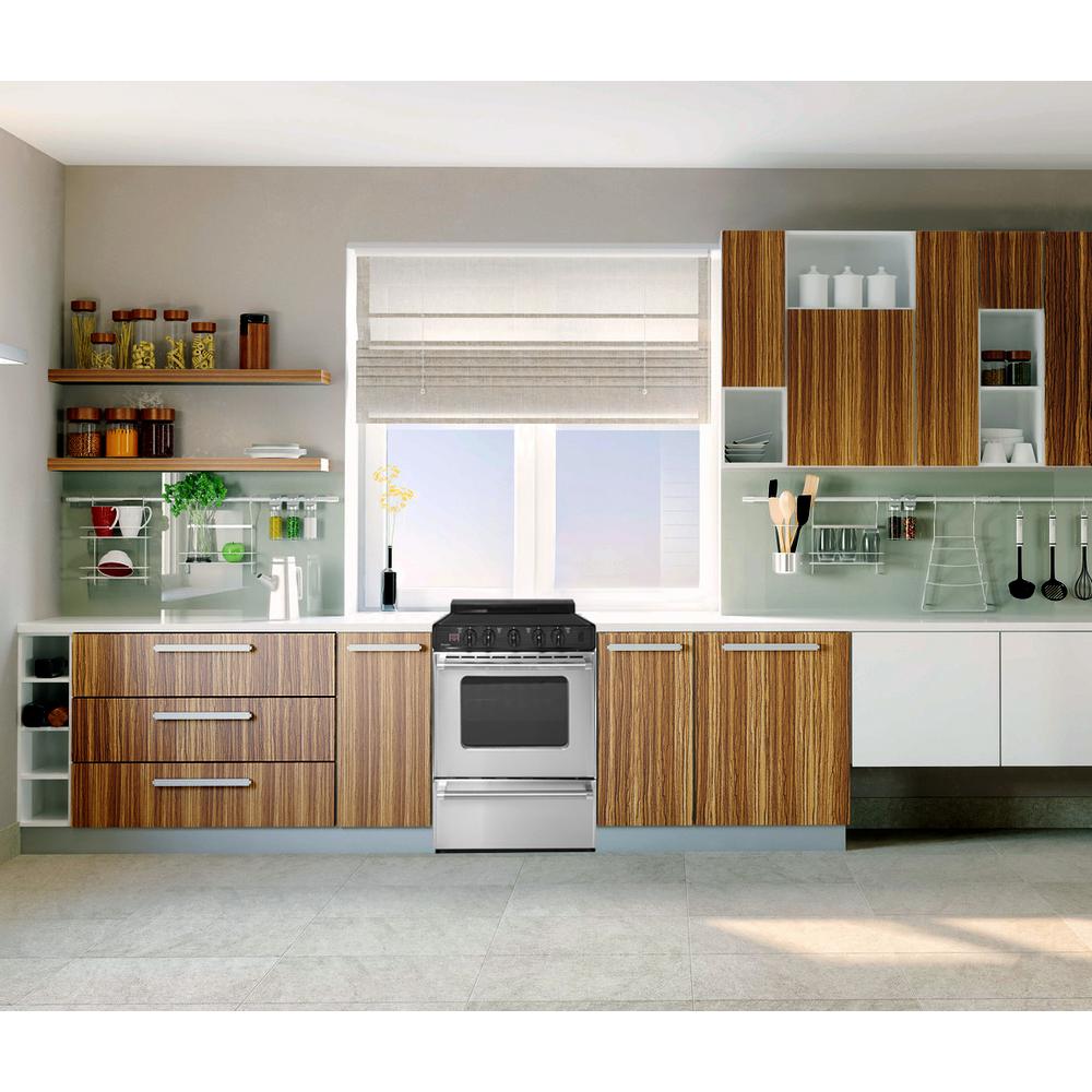 Premier 24 in. 2.97 cu. ft. Freestanding Smooth Top Electric Range in