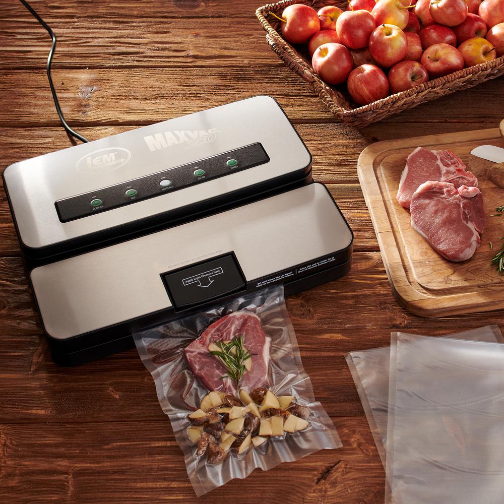 LEM Stainless Steel Vacuum Sealer with Bag Cutter and Holder1393 The