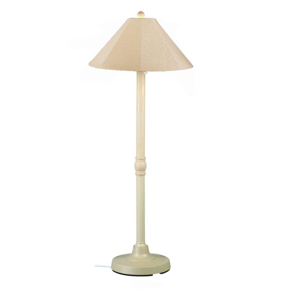 Basics Pick Up Today Patio Living Concepts Outdoor Lamps San Juan 60 In Outdoor Bisque Floor Lamp With Antique Beige Linen Shade