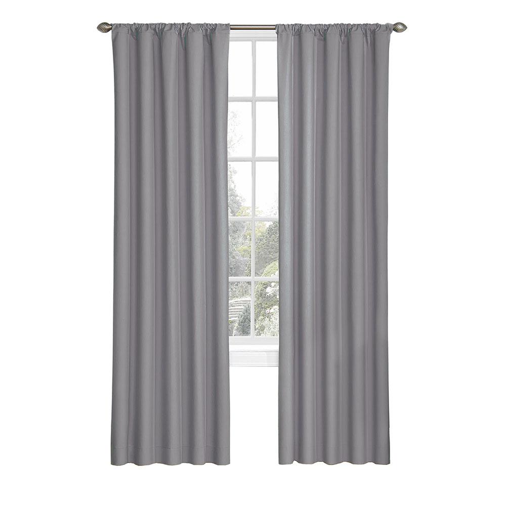 Grey Eclipse Kids 15939042X084GRE Peanut Pals 42-Inch by 84-Inch Single Window Curtain Panel