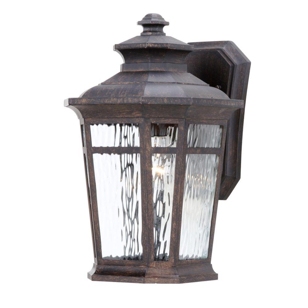 Hampton Bay Waterton 1Light Dark Ridge Bronze Outdoor WallMount