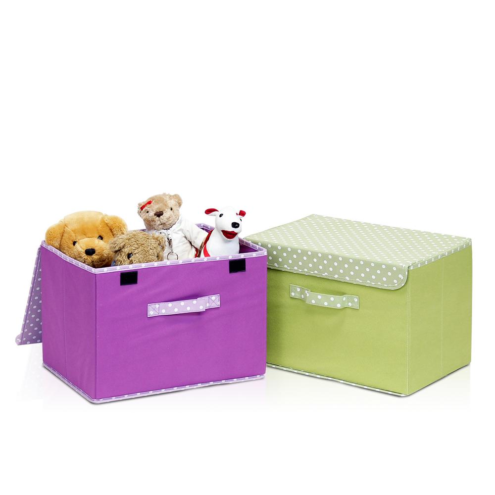 Furinno 15 In X 10 6 In Non Woven Fabric Purple Storage Bin With