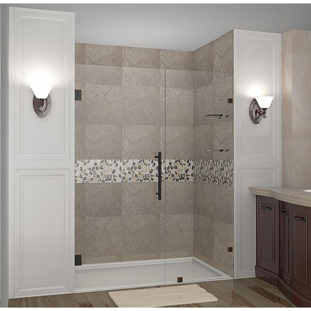 Aston Nautis Gs 54 In X 72 Completely Frameless Hinged Shower Aston Nautis Gs 54 In X 72 Completely Frameless Hinged Shower Door With