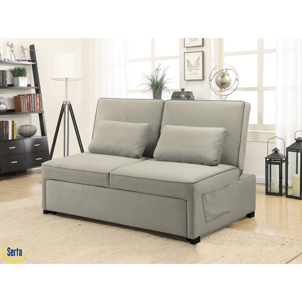 Serta Naples Barely Serta Multifunctional Sofa With Microfiber