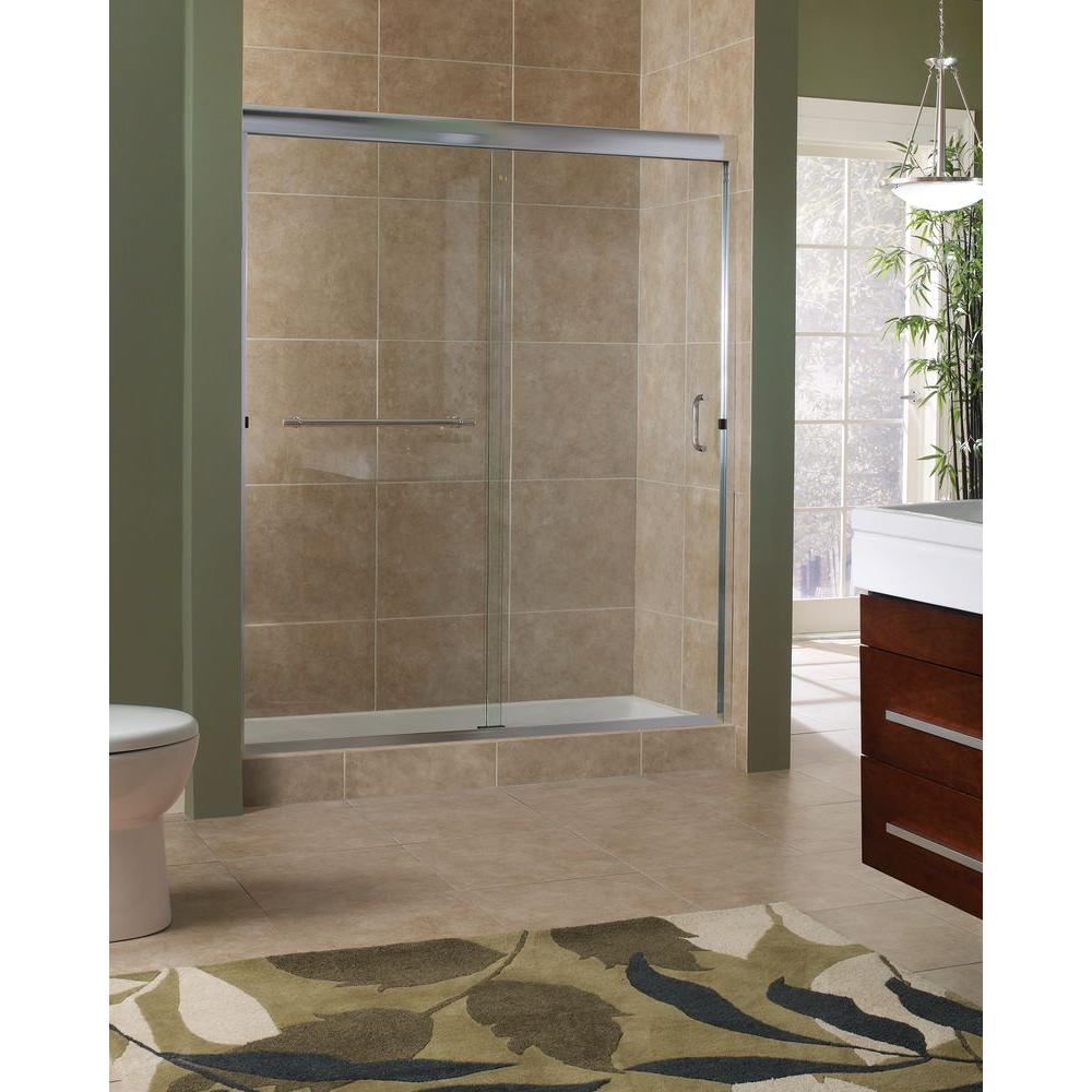 Foremost Marina 48 In X 72 H Semi Framed Sliding Tub Door Foremost Marina 48 In X 72 H Semi Framed Sliding Tub Door Silver With 3 8 Clear Glass Mrss4872 Cl Sv The Home Depot