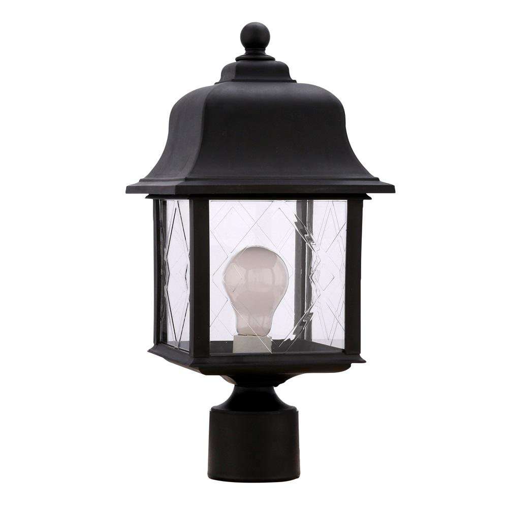 Newport Coastal Post Lighting Outdoor The Home Depot Glass Black Outdoor Post Top Light