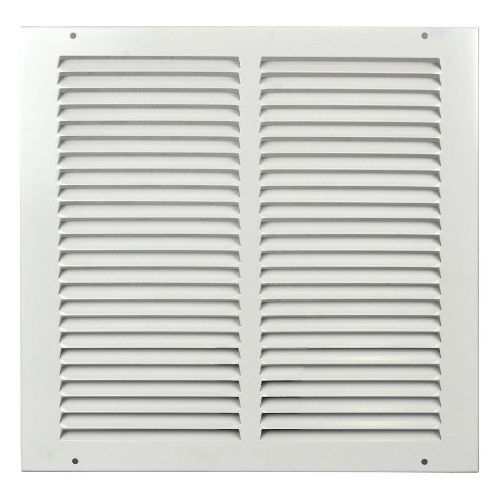 Venti Air 14 in. x 14 in. White Flat Return Air Steel GrilleHRG1414