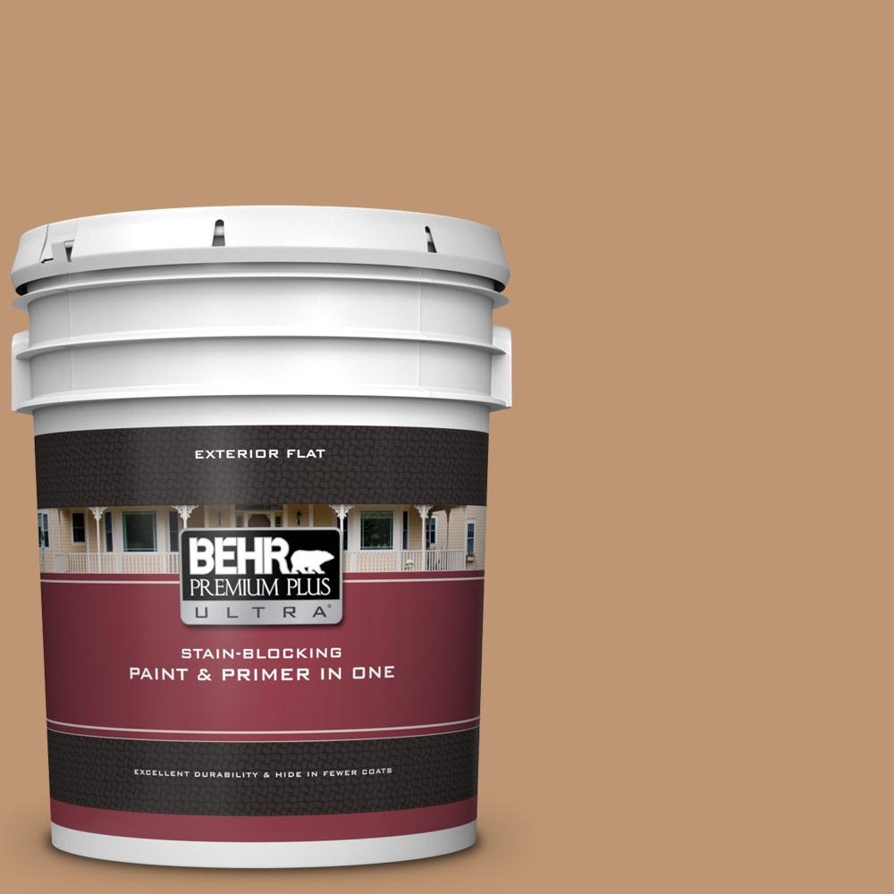 Behr Premium Plus Ultra 5 Gal 270f Wilmington Tan Flat Exterior 270f 5 Wilmington Tan Flat Exterior Paint And Primer In One