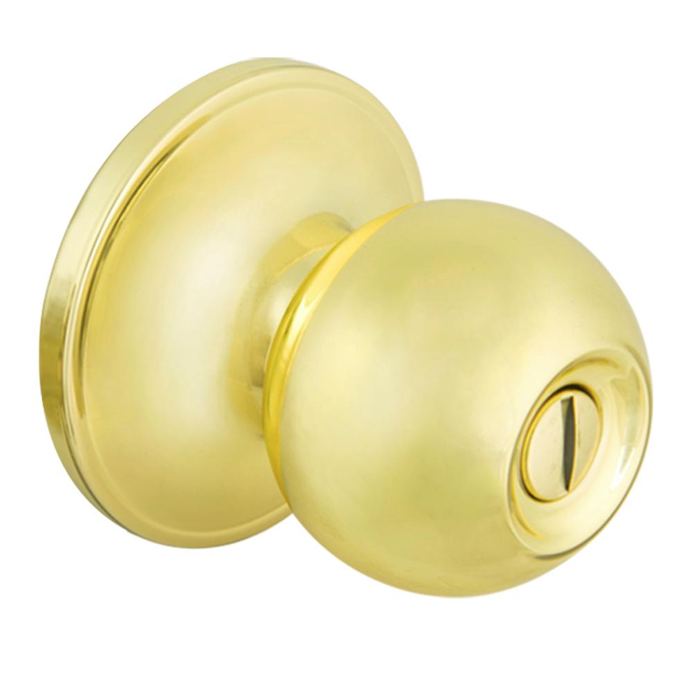 Unbranded Ball Polished Brass Bed and Bath Door Knob-EVTW710B - The ...