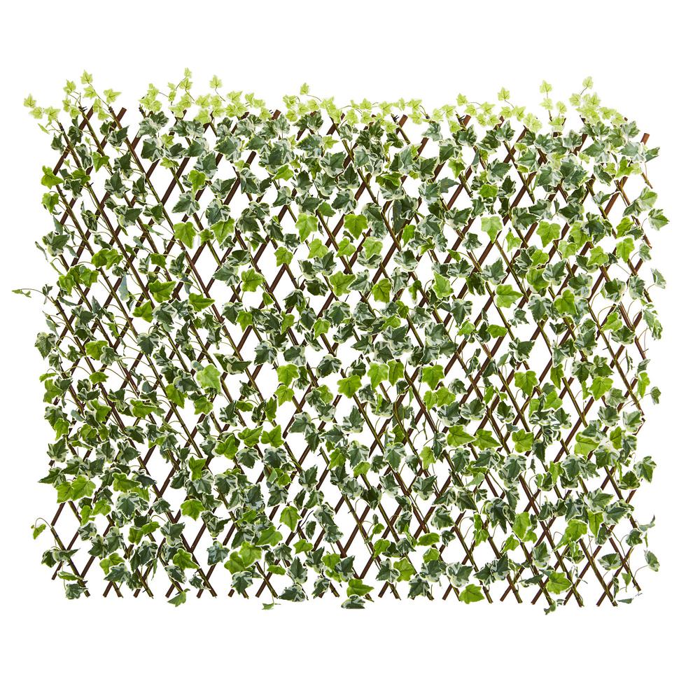 Nearly Natural Indoor/Outdoor 39 in. English Ivy Expandable Fence UV