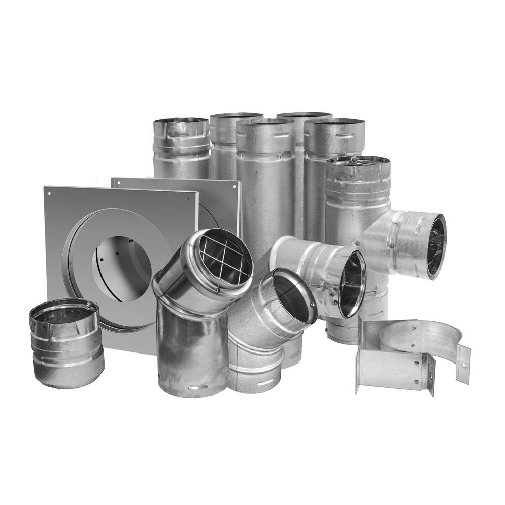 DuraVent 3 in. x 12 in. Pellet Vent Universal Install Kit with Corner