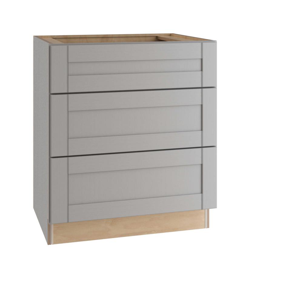 ALL WOOD CABINETRY LLC Express Assembled 24 in. x 34.5 in. x 24 in. Drawer Base Cabinet in Veiled Gray was $573.37 now $344.02 (40.0% off)