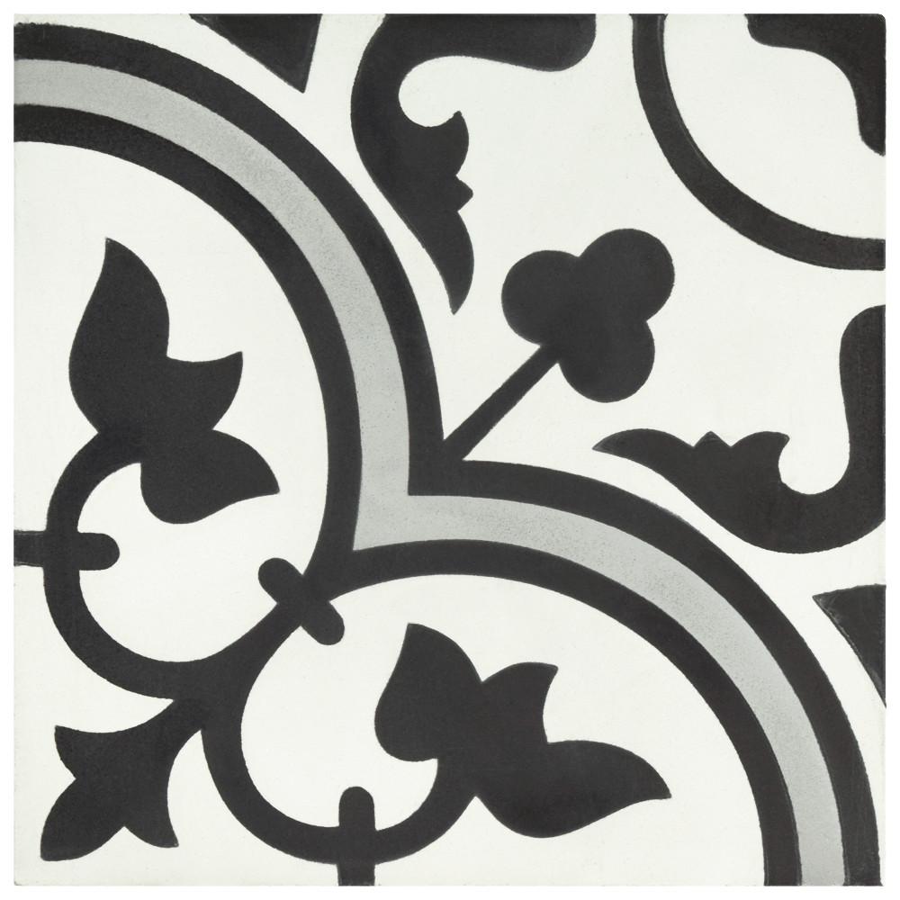 White Cement Tile The Home Depot Cemento Arte Slate Encaustic 7 8 In X