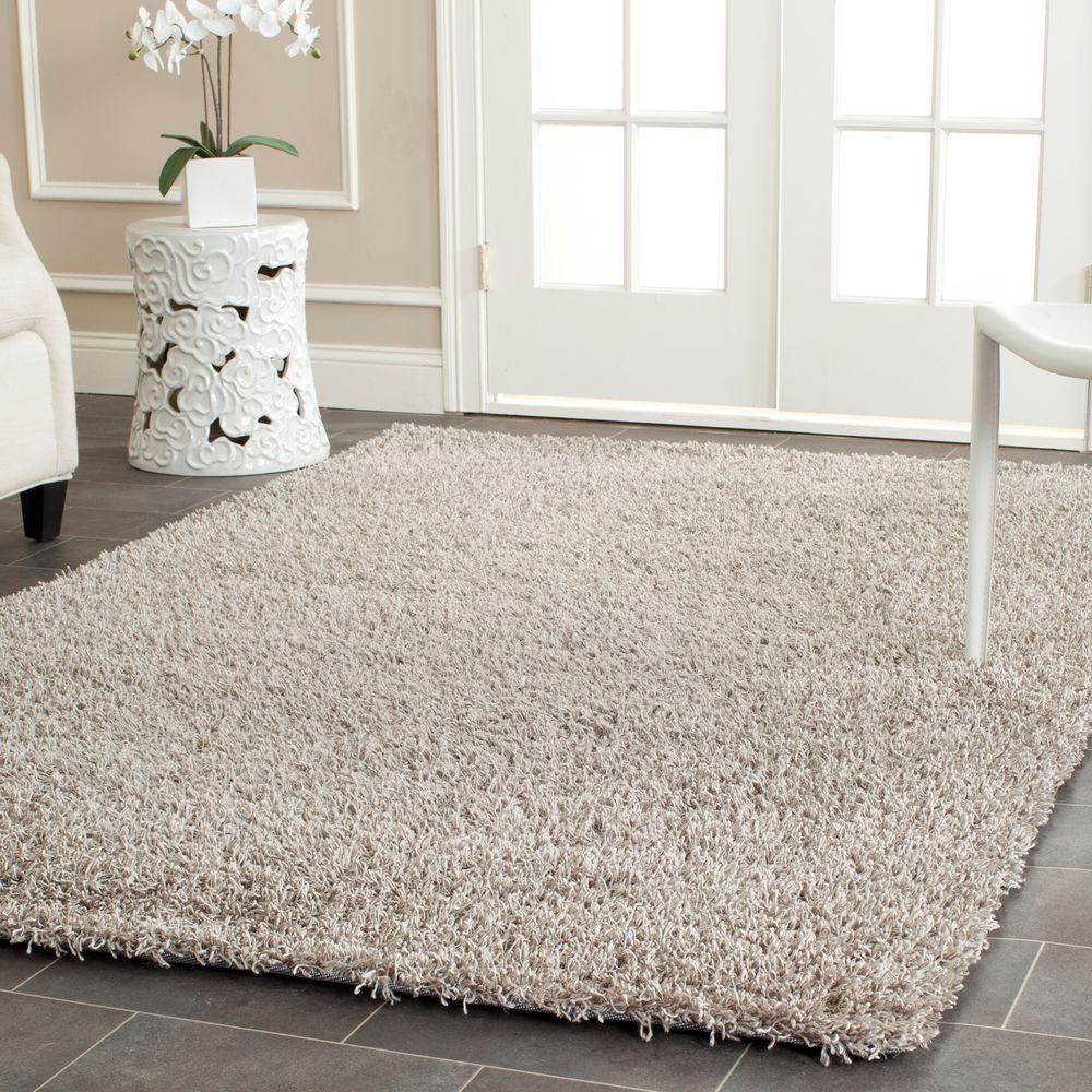 Safavieh Venice Shag Silver 8 ft. x 10 ft. Area Rug-SG256S-810 - The ...