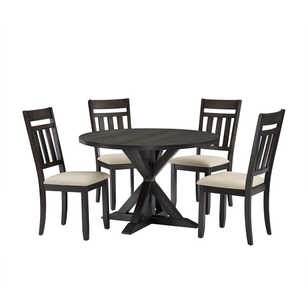 CROSLEY FURNITURE Hayden 5 Piece Slate Round Dining Set KF13027SL