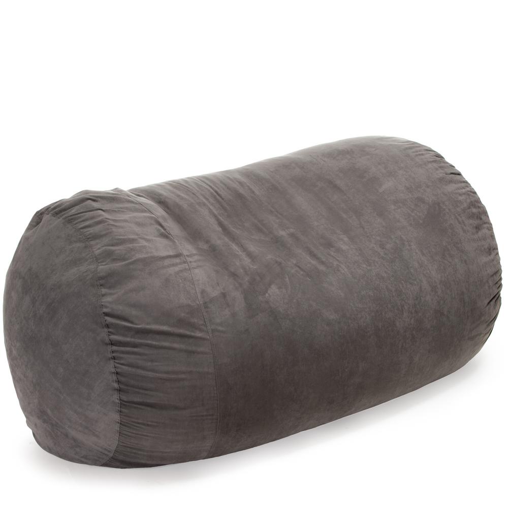 Le House Larson Charcoal Microfiber Synthetic Suede 8 Foot Le House Larson Charcoal Microfiber Synthetic Suede 8 Foot Lounger Bean Bag