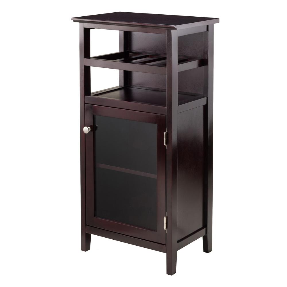 Winsome Wood Espresso Bar Cabinet 92119 The Home Depot Winsome Wood Espresso Bar Cabinet