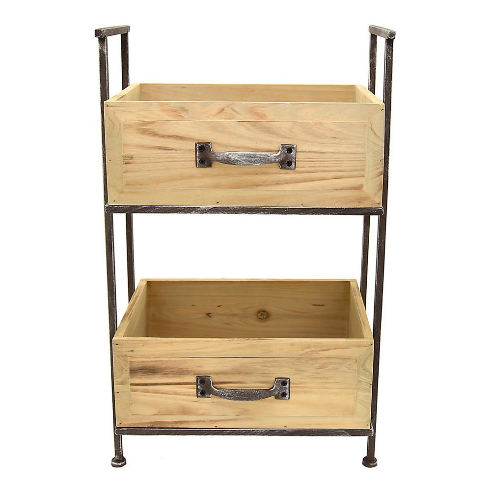 Rustic Wood Closet Shelves The Home Depot Wood And Metal Storage Rack 2 Tier In