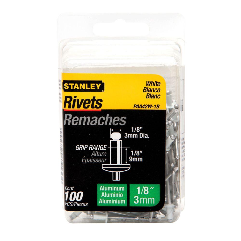 Stanley 1/8 in. Medium Aluminum Rivets (100Pack)PAA42W1B The Home