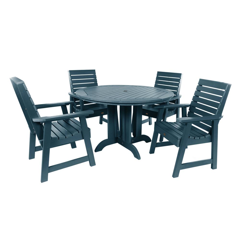 Highwood Weatherly Nantucket Blue 5-Piece Recycled Plastic ...