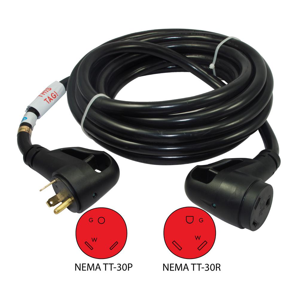 Conntek 50 ft.10/3 RV 30Amp TT30 Extension Cord with Ergo Grip and
