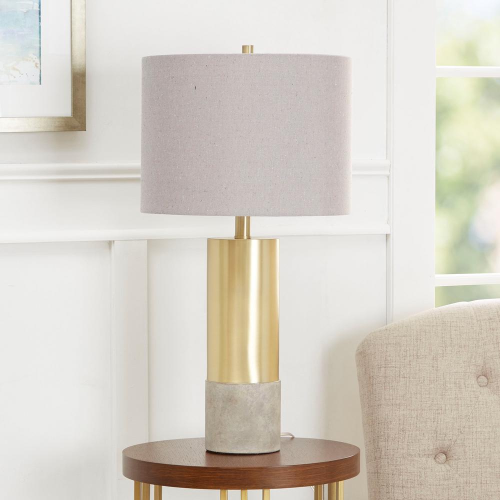 Silverwood Nicole 24 75 In Gold Table Lamp With Linen Shade Silverwood Nicole 24 75 In Gold Table Lamp With Linen Shade