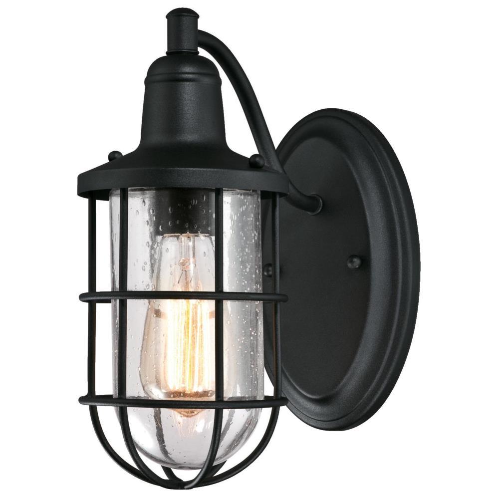 Westinghouse Crestview 1Light Textured Black Outdoor Wall Mount