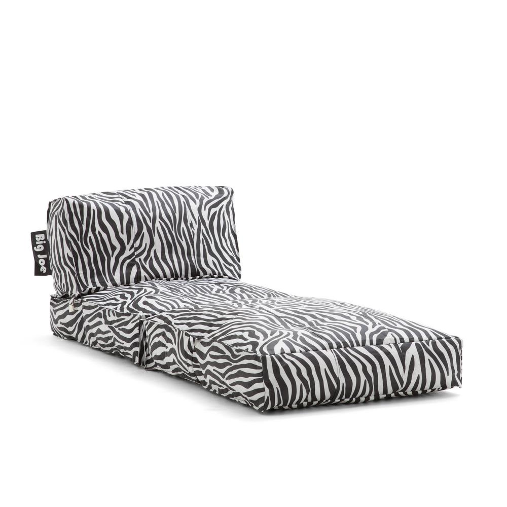 Big Joe Flip Lounger Zebra Smartmax Bean Bag 0634182 The