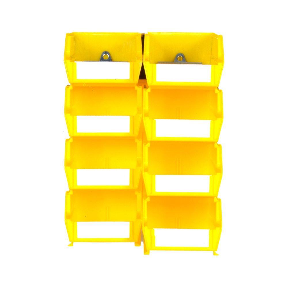 LocBin 41/8 in. W x 3 in. H Yellow Wall Storage Bin Organizer (8Piece