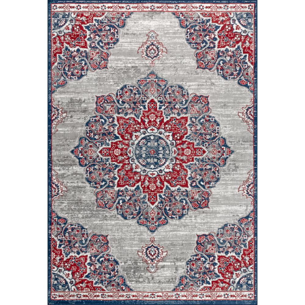 Jonathan Y Modern Persian Vintage Moroccan Medallion Navy Red 3 Ft X 5 Area Rug