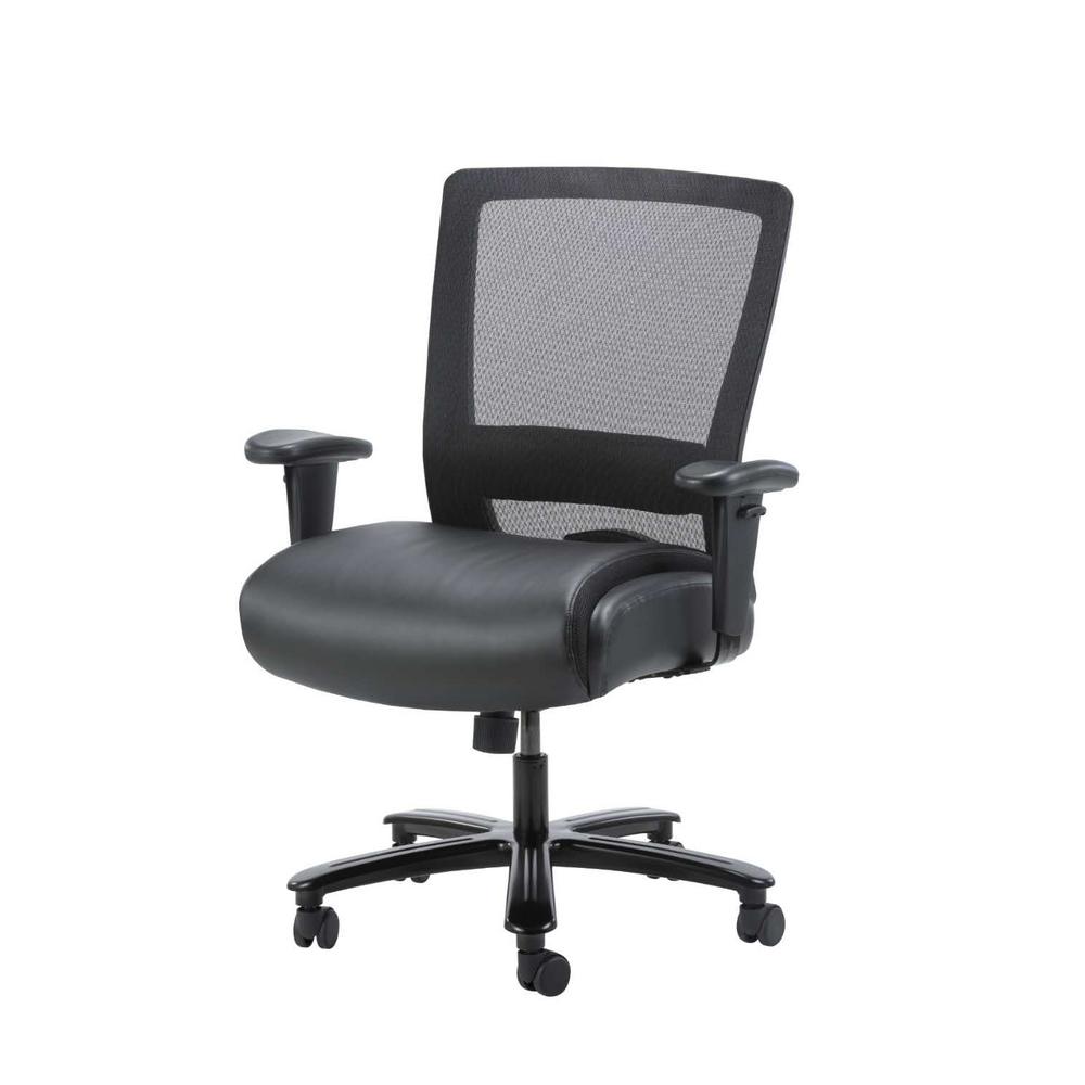 Boss Office Black Mesh Heavy Duty Task Chair 400 Lb Capacity B699 Bk The Home Depot