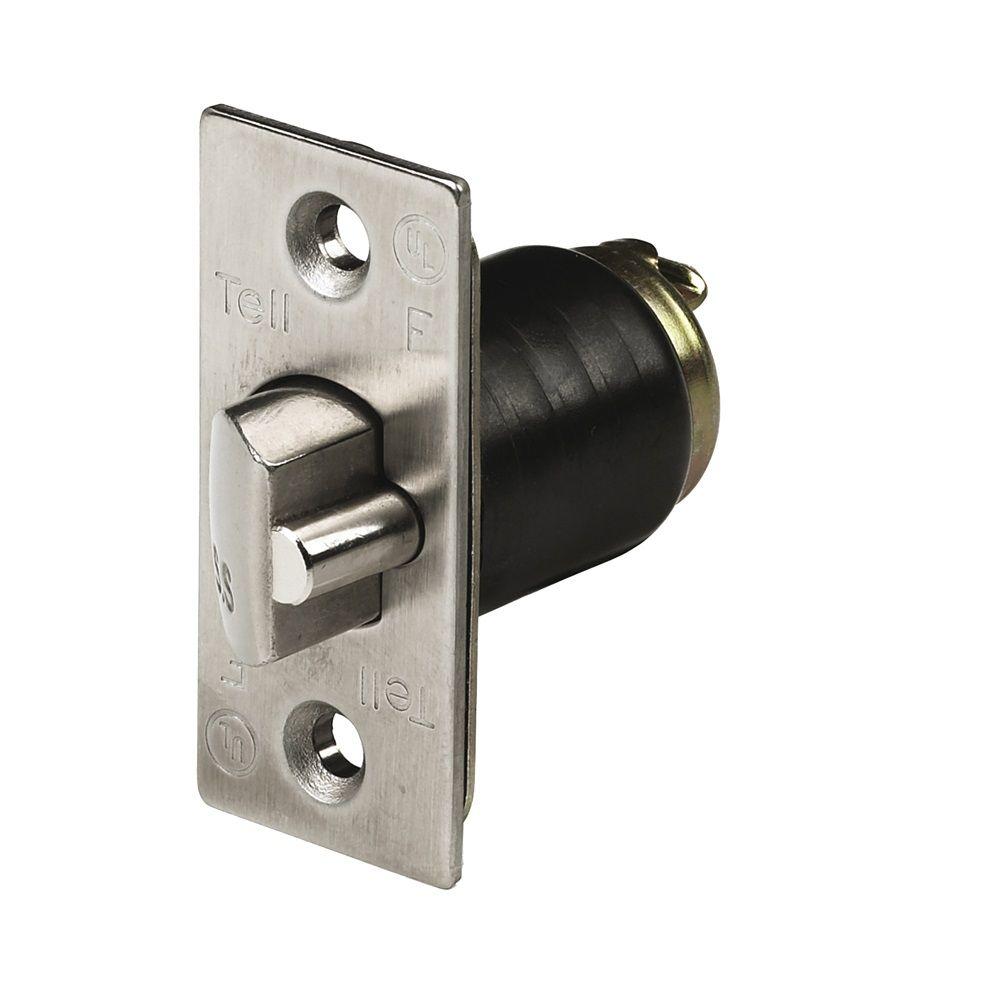 Tell 23/8 in. Satin Stainless Steel Guarded Cylindrical LatchLATCH