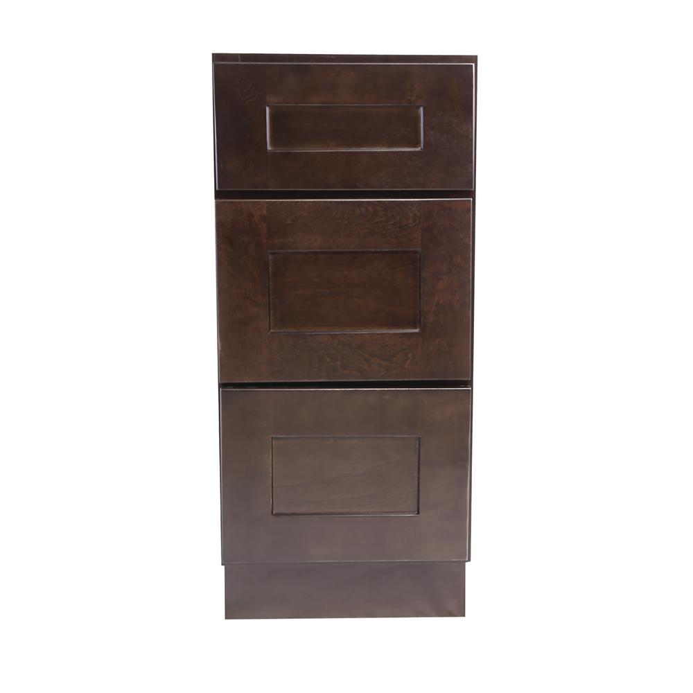 Espresso Kitchen Cabinets The Home Depot Brookings Fully Assembled 12x34 5x24 In Kitchen Drawer Base Cabinet