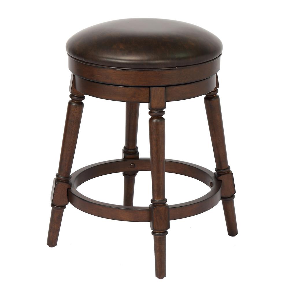 Backless Extra Tall 34 40 Round Seat Bar Stools Kitchen Walnut Counter Height Swivel Bar Stool Individual