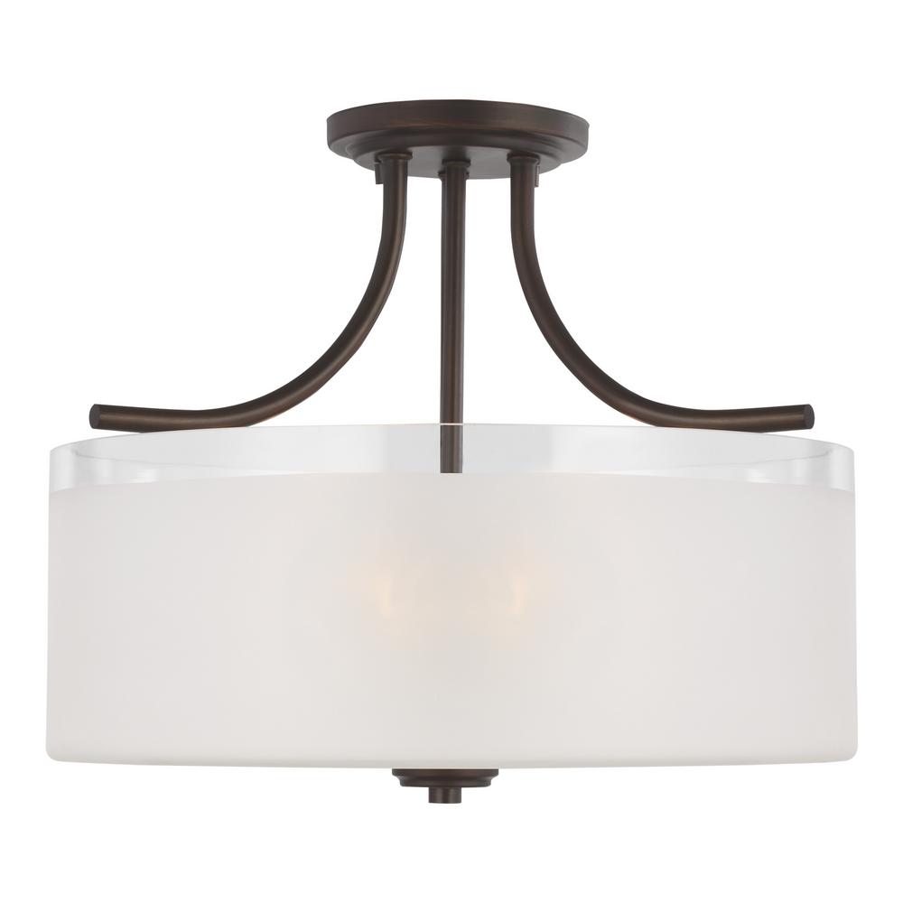 Eurofase 3 Light Expresso Clear Glass Semi Flush Mount And Pendant 32696 Hbud The Home Depot
