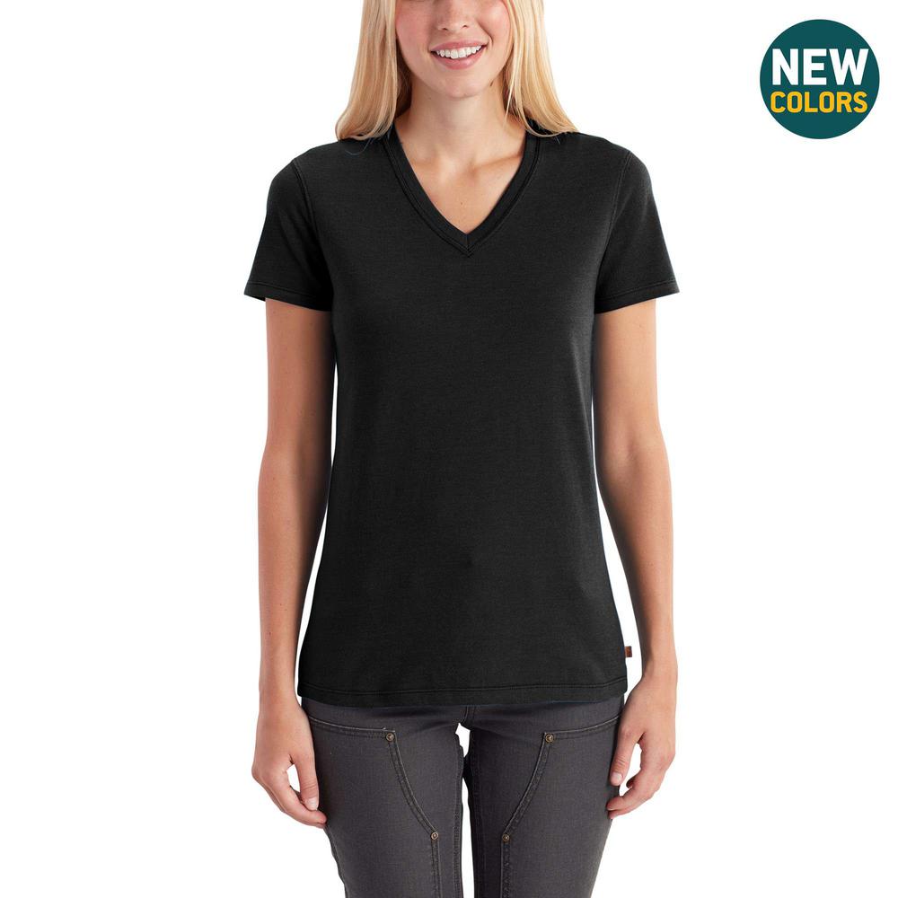 black long v neck t shirt