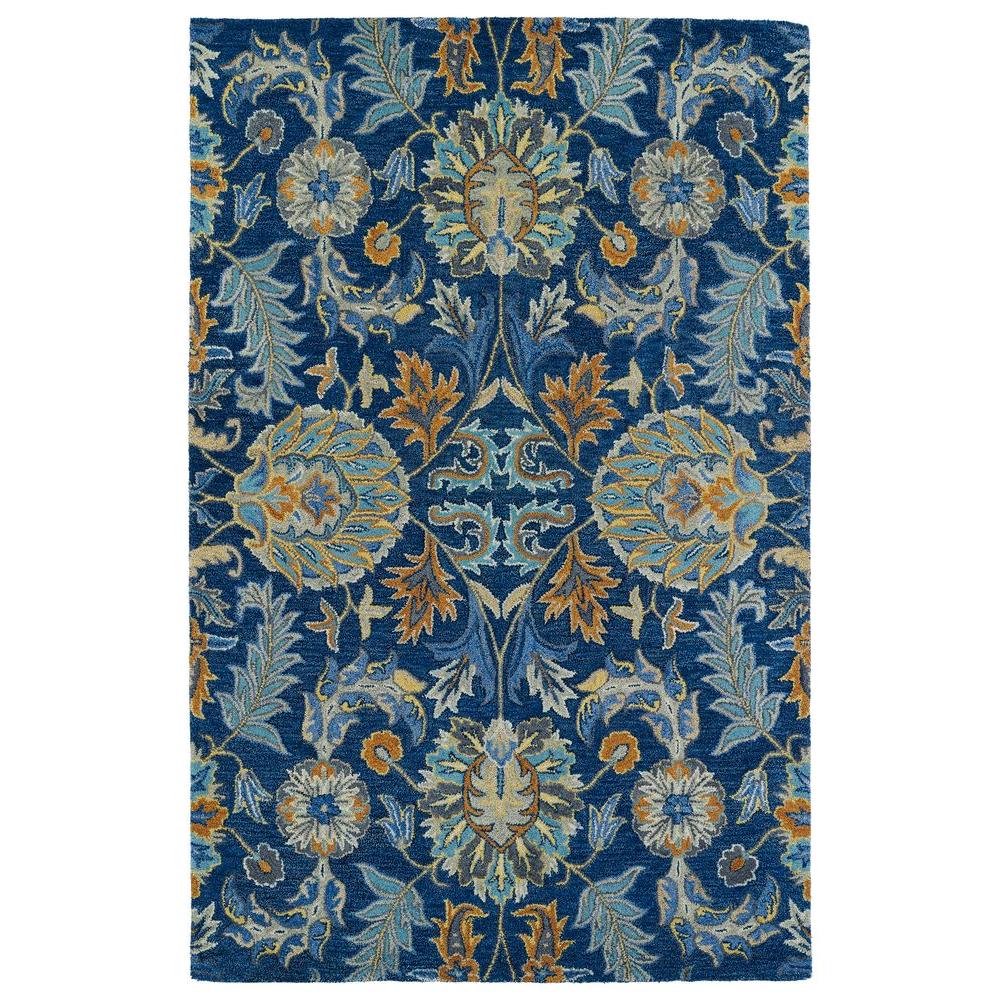 Navy blue shag area rug