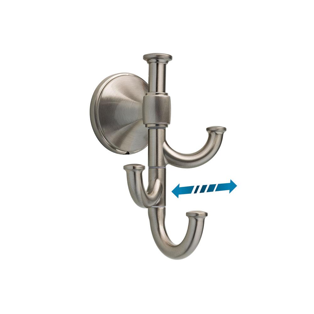 Nickel Bath Accessories The Home Depot Accolade Expandable Multi Purpose Robe And Clothes Hook In Spotshield Brushed Nickel
