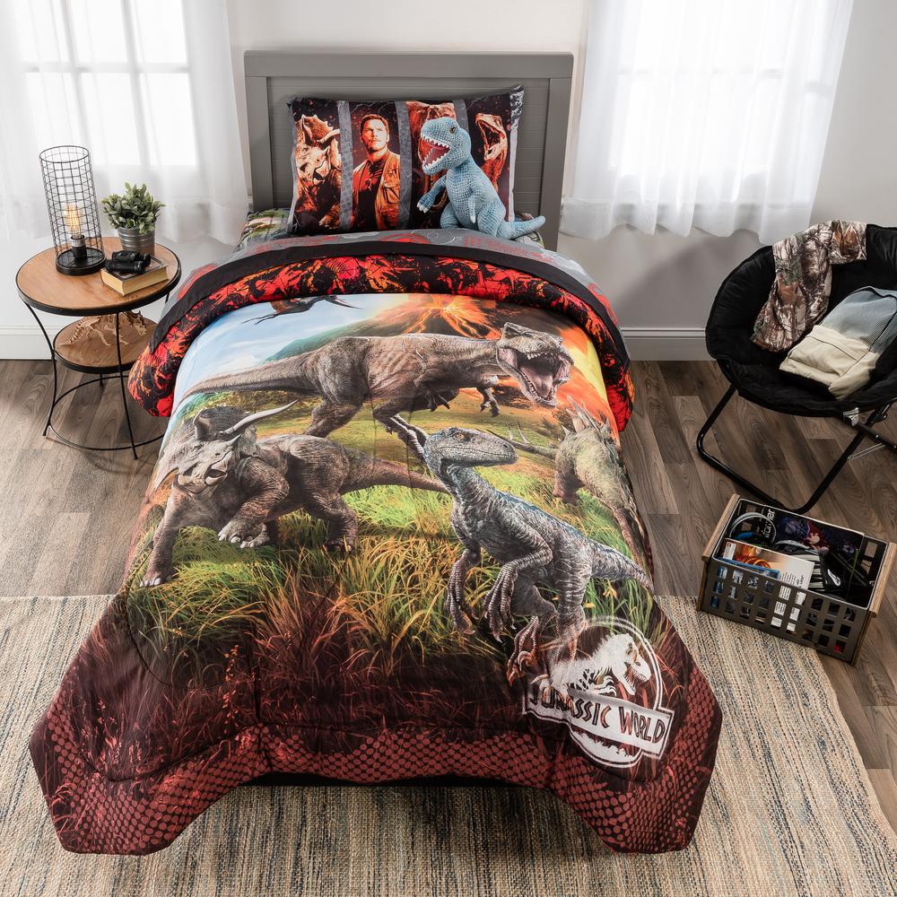 Jurassic World 2 Fallen Kingdom Eruption 5 Piece Multicolored Twin Comforter Set Mz76j8 The Home Depot - Jurassic Park Twin Bedding Set Jurassic World 2 Fallen Kingdom Eruption 5 Piece Multicolored Twin Comforter Set Mz76j8 The Home Depot - Jurassic Park Twin Bedding Set