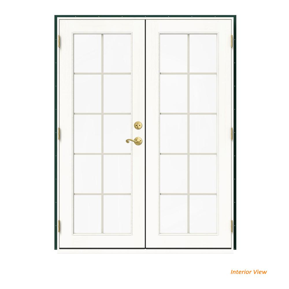 Right Hand Inswing French Patio Door Doors Exterior W 2500 Green Clad Wood Right Hand