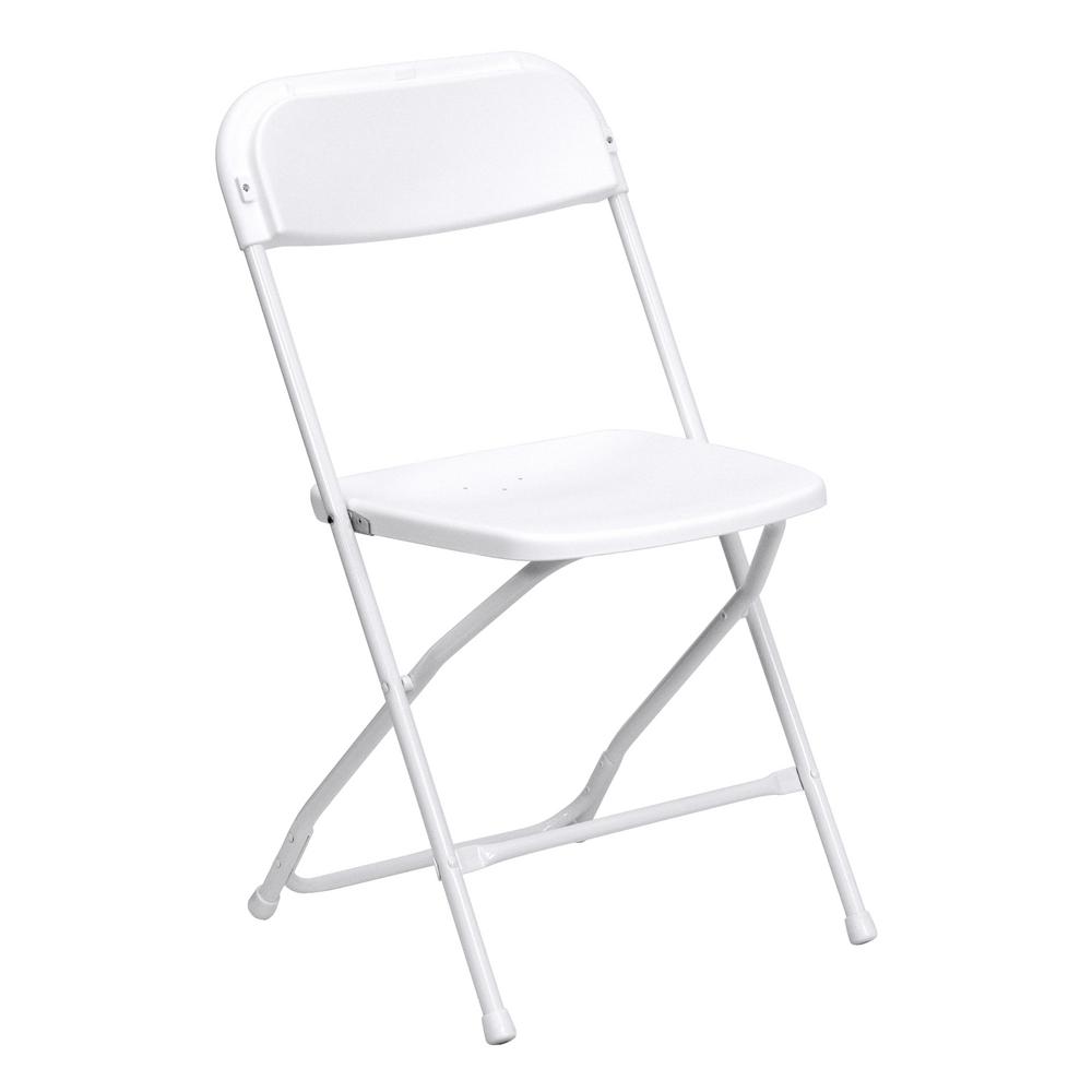 plastic and metal folding chairs