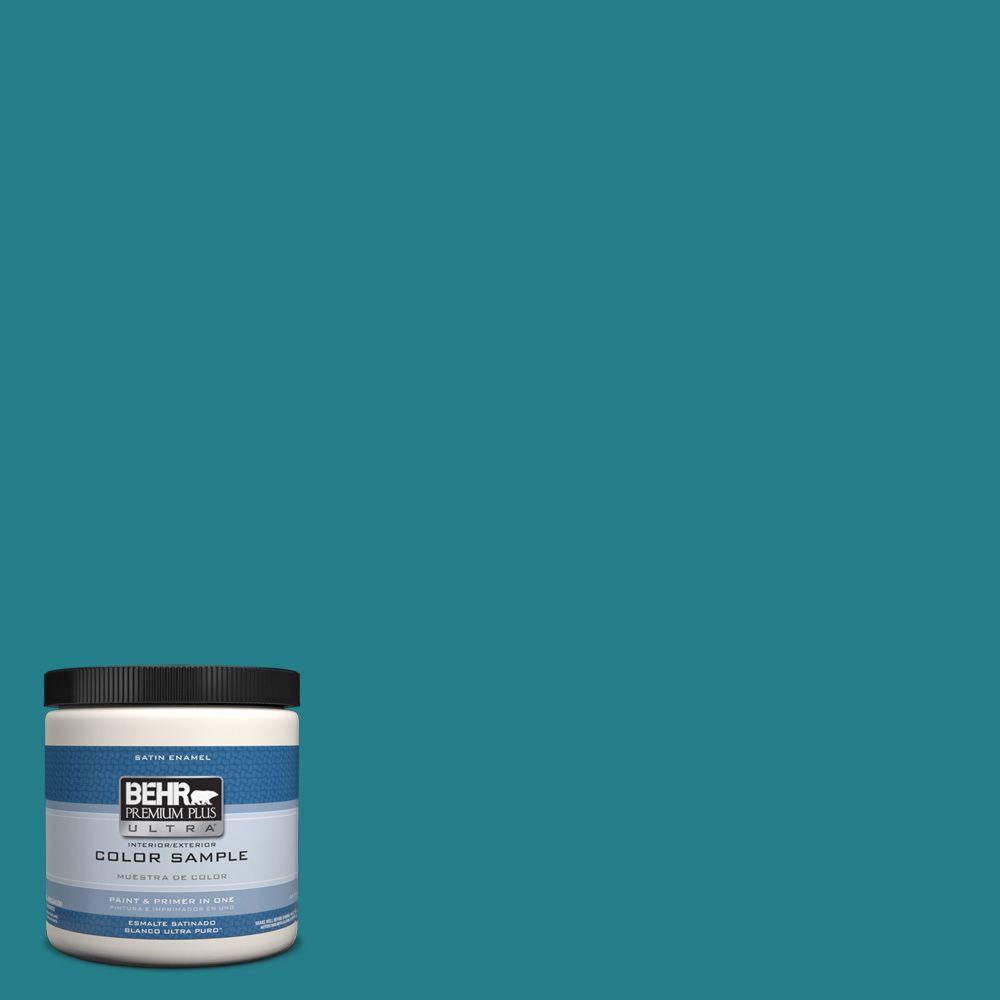 BEHR Premium Plus Ultra 8 oz. PPU1301 Caribe Satin Enamel Interior