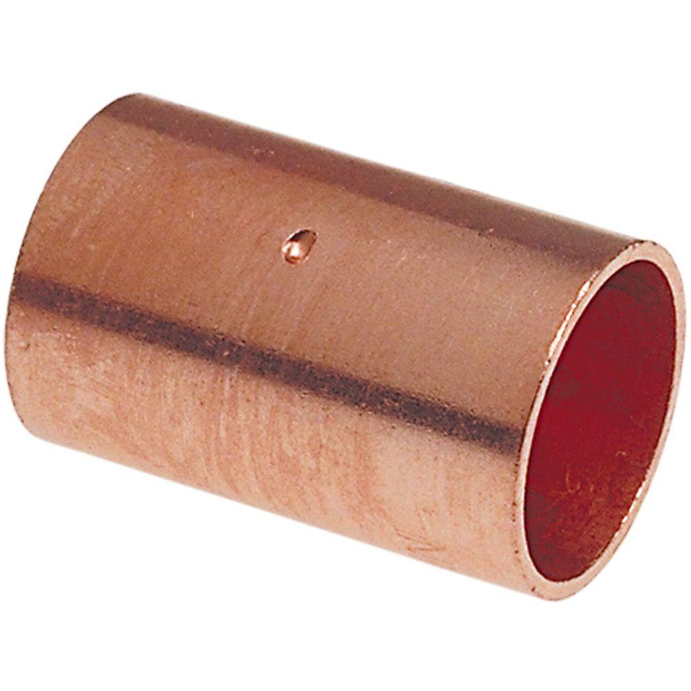 1" Copper Coupling With Stop Sweat Solder Pressure Fitting New